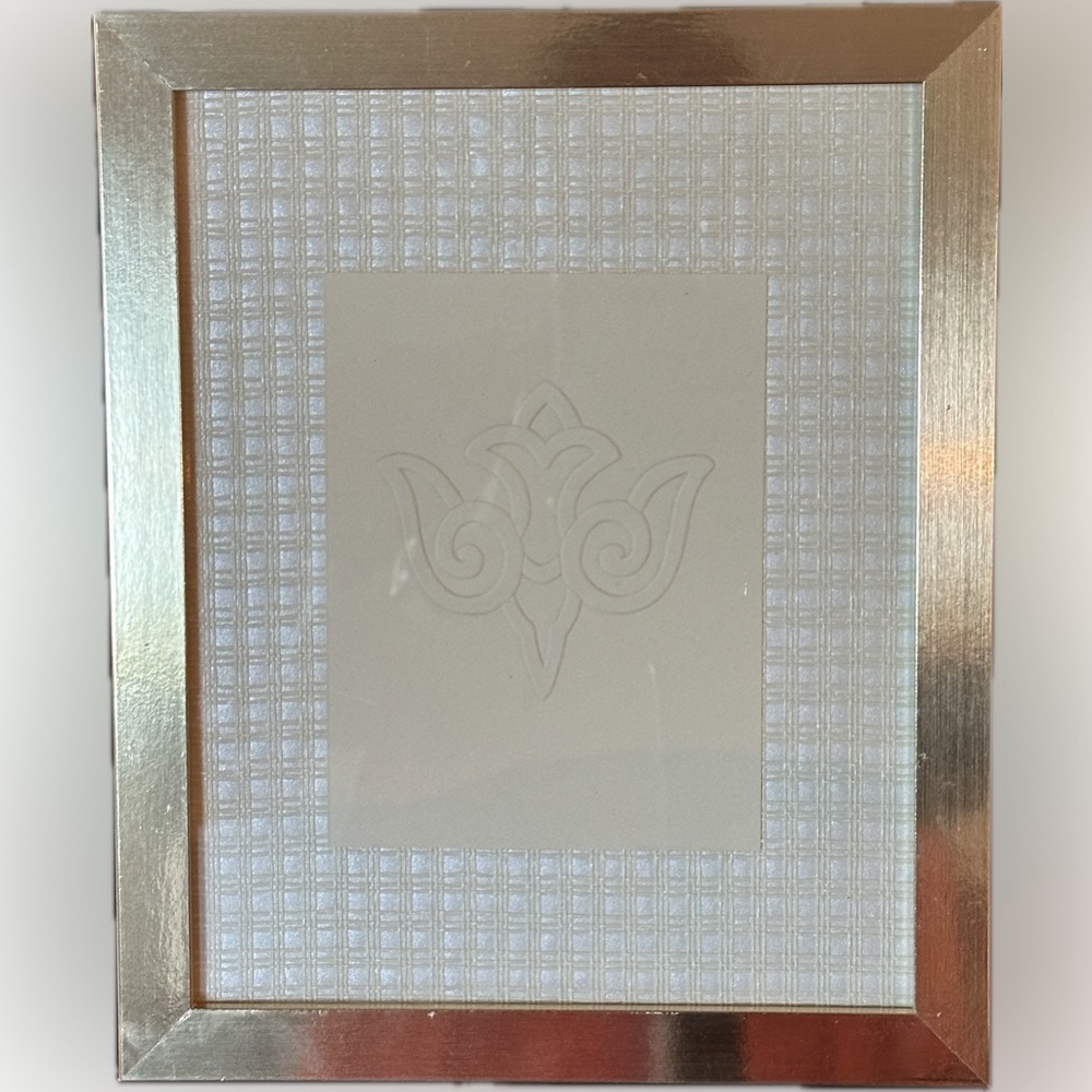 James Avery Framed Embossed Open Dove Card on Paper Weave - ONE OF A KIND